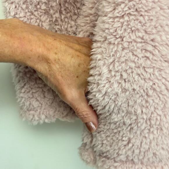 Secret Treasures Pink Sherpa Fleece Hooded Cardigan Jacket XL (16-18) Cozy - Picture 4 of 5